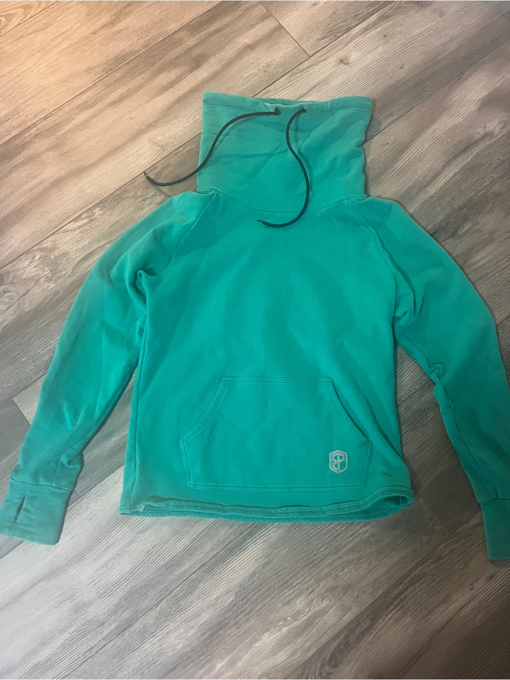 Born Primitive Teal Cowl Neck Pullover Sweater